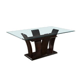 (3) 42*72 DINING TABLE, GLASS TOP 710-72*