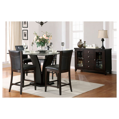 COUNTER HEIGHT CHAIR, DARK BROWN P/U 710-24