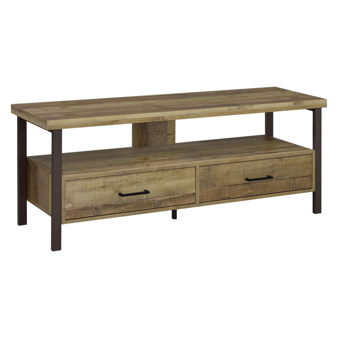 Ruston 59&quot; 2-drawer TV Console Weathered Pine 721881