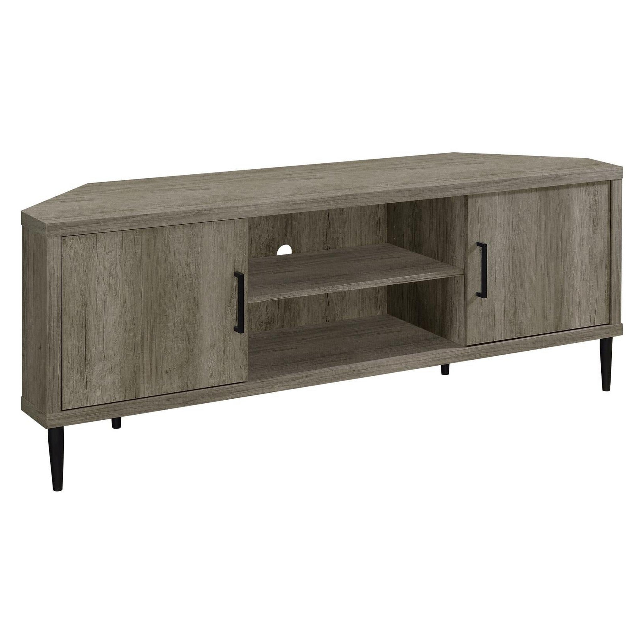 Coaster Norwood 2 Door Storage Tv Console Grey Driftwood Beck s
