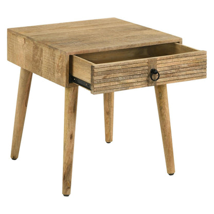 Zabel Square 1-drawer End Table Natural 724257