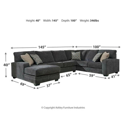 Tracling 3-Piece Sectional with Chaise Ash-72600S1