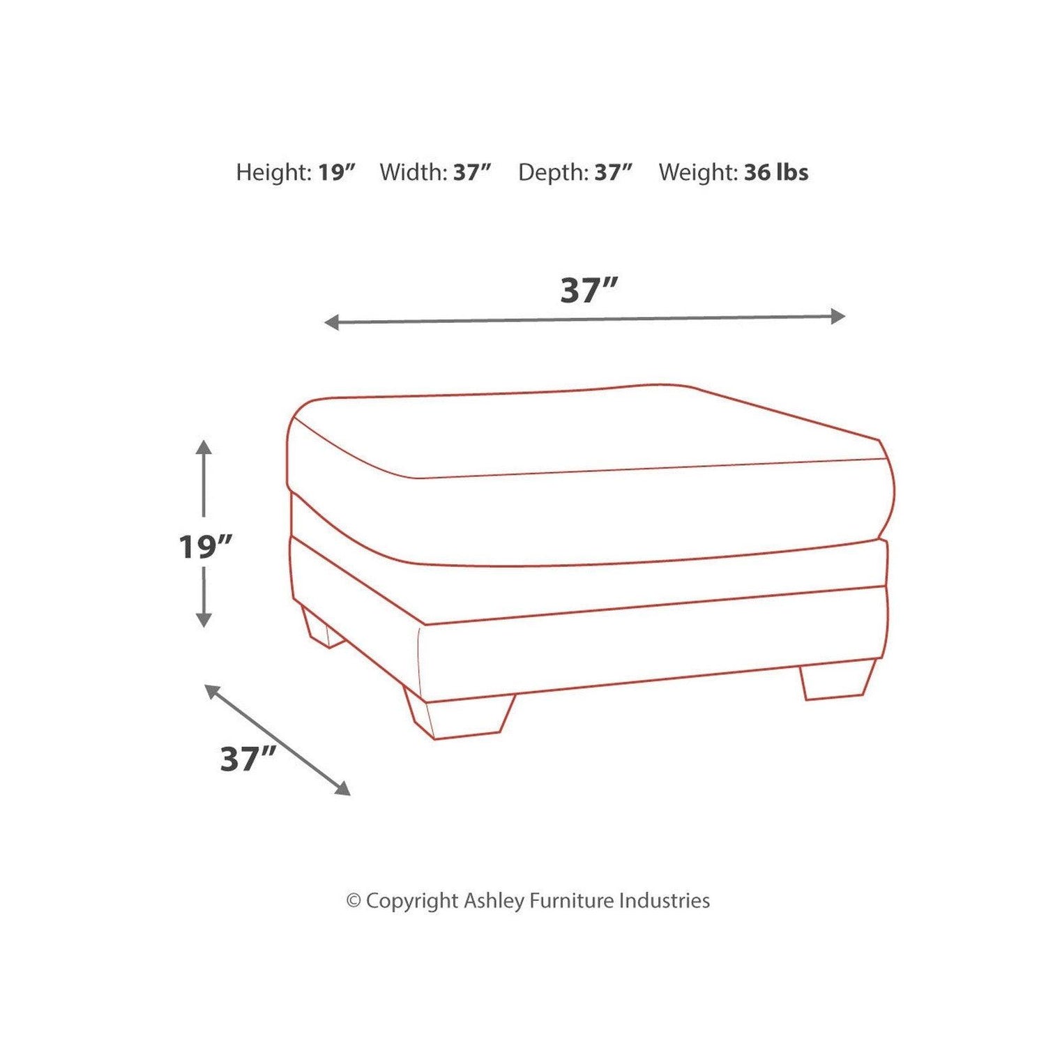 Tracling Oversized Ottoman Ash-7260008