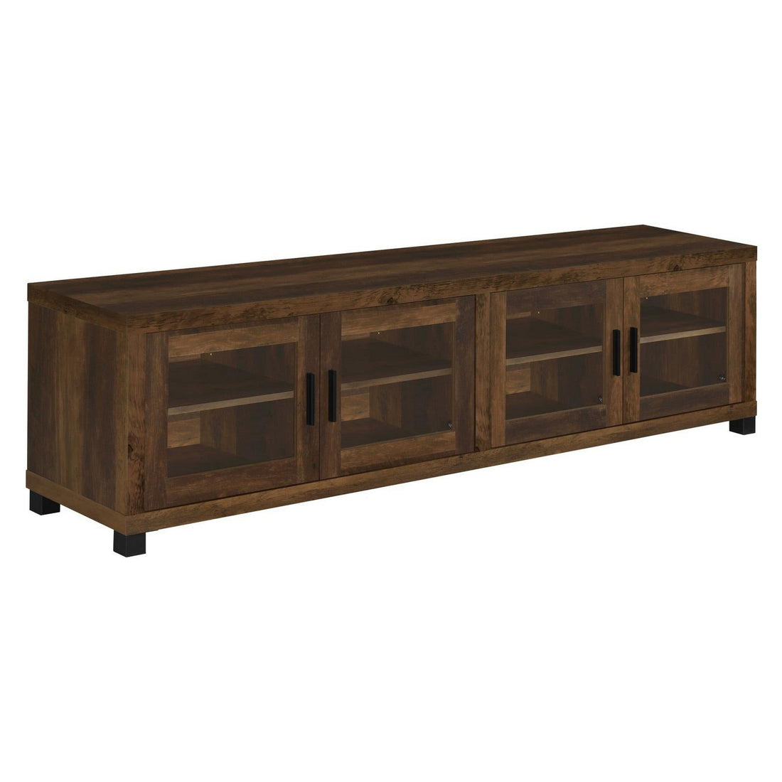 Sachin Rectangular TV Console with Glass Doors 736293