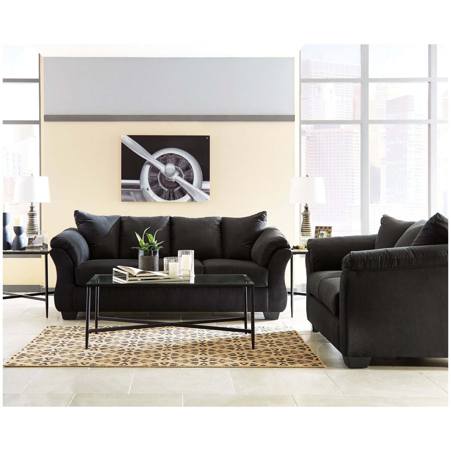 Darcy Sofa and Loveseat Ash-75007U1