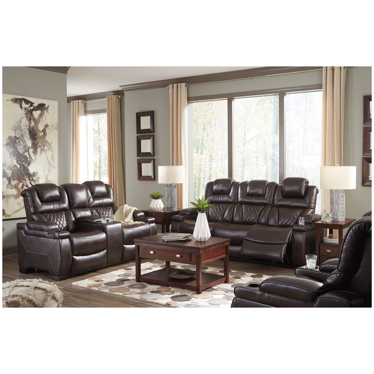 Warnerton Power Reclining Sofa Ash-7540715
