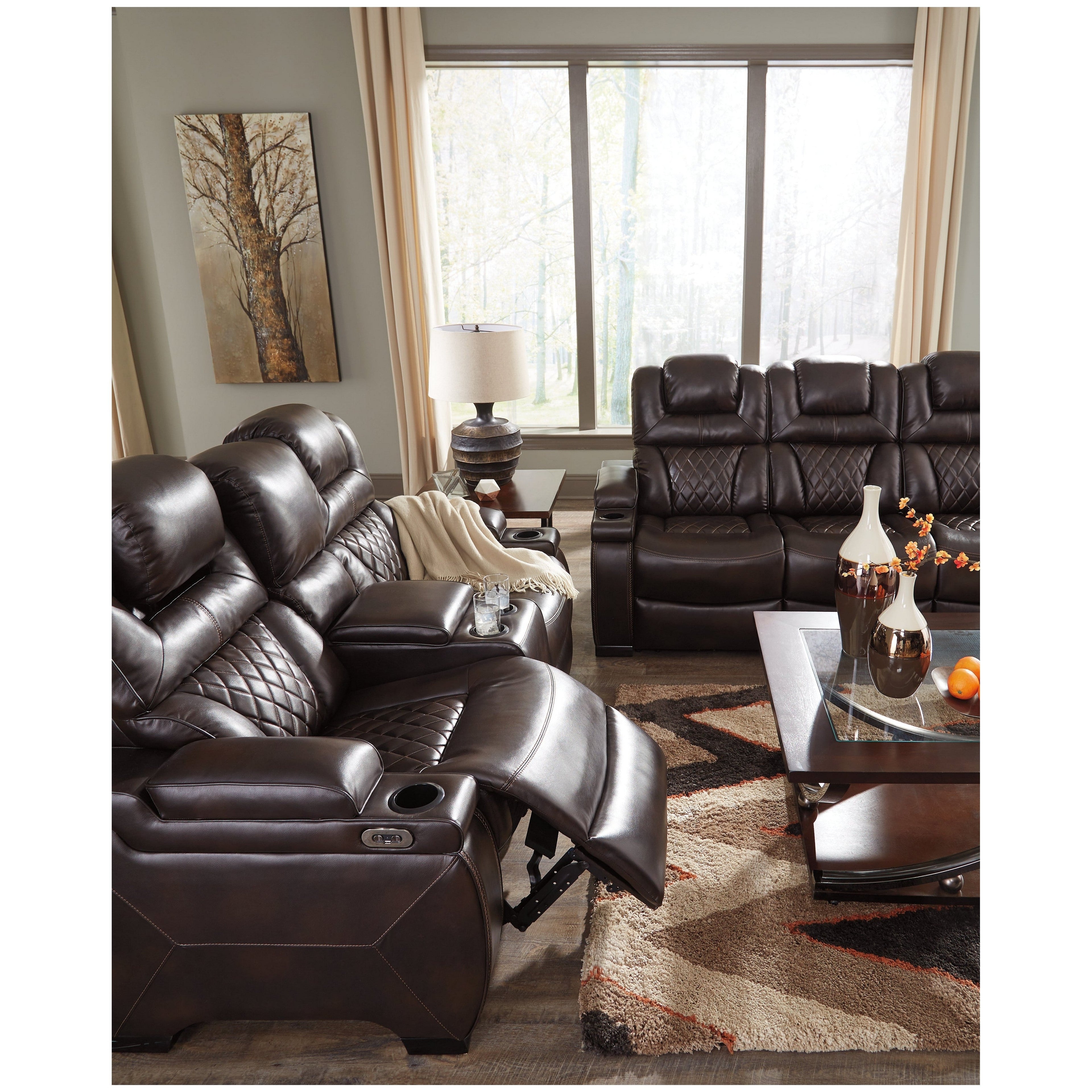 Warnerton Power Reclining Sofa Ash-7540715