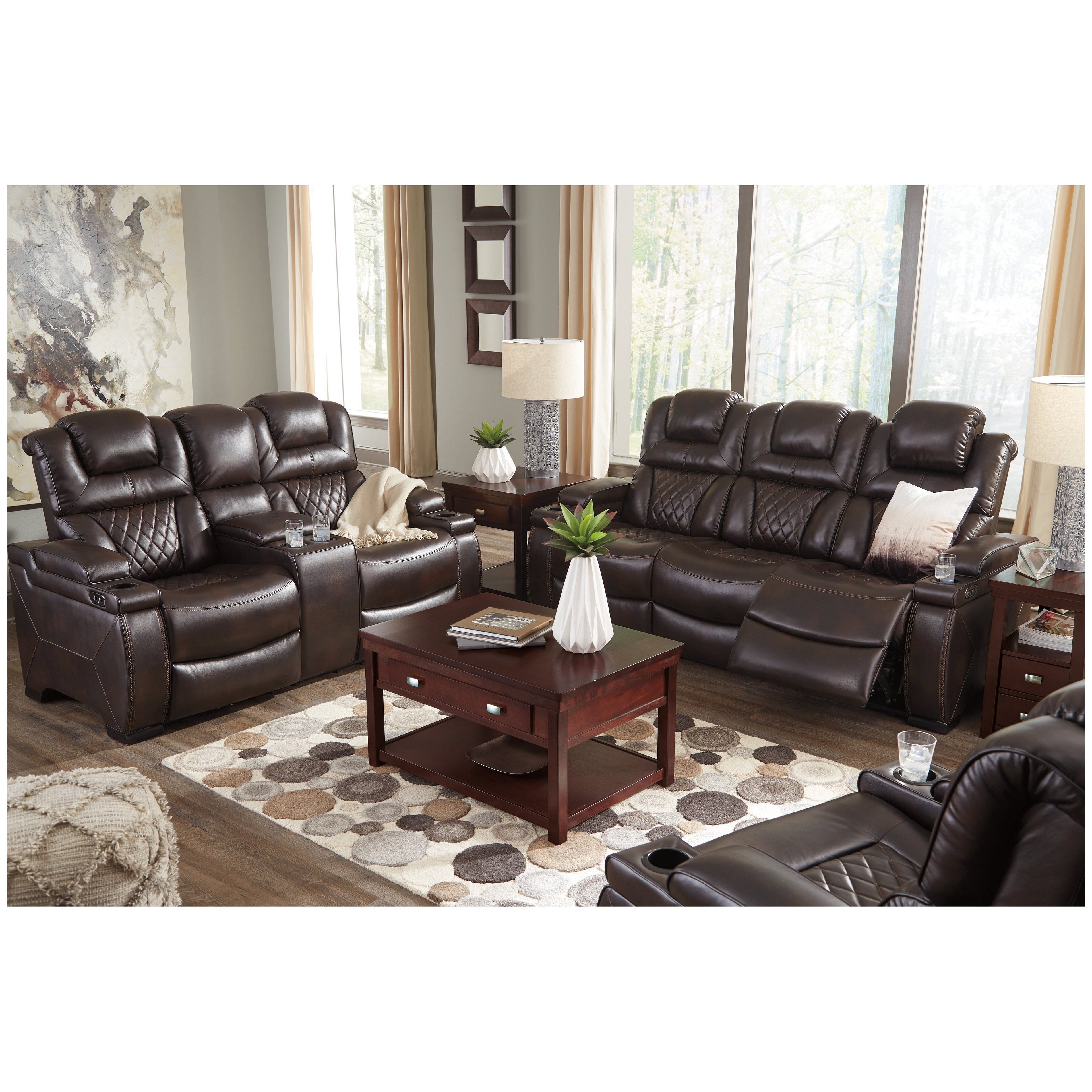 Warnerton Power Reclining Sofa Ash-7540715