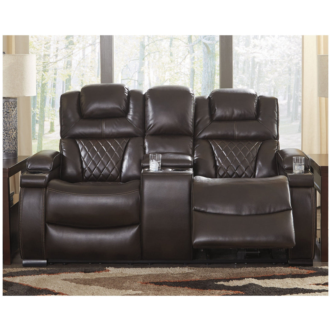 Warnerton Power Reclining Loveseat with Console Ash-7540718