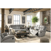 Mitchiner Reclining Loveseat with Console Ash-7620494