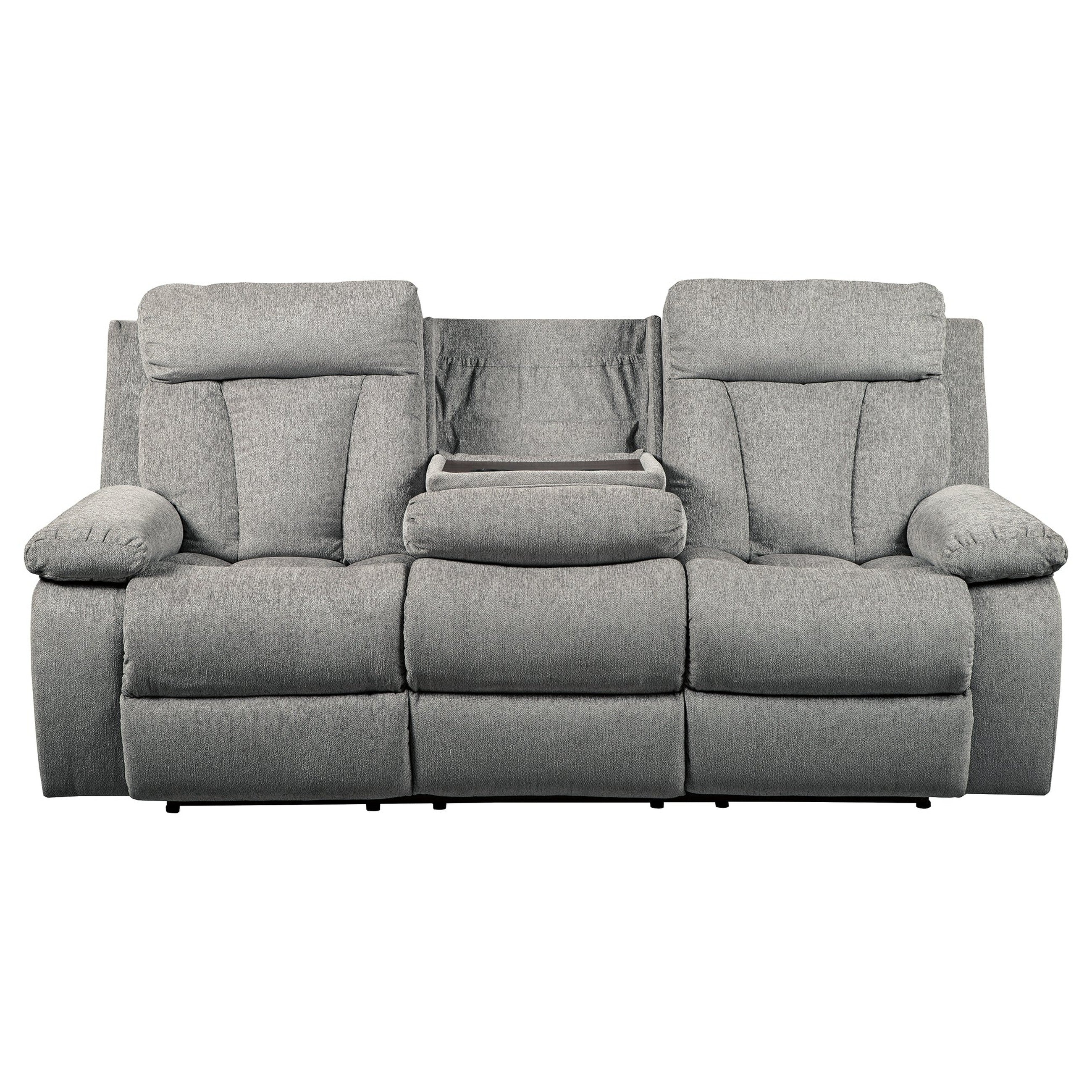 Mitchiner Reclining Sofa with Drop Down Table Ash-7620489