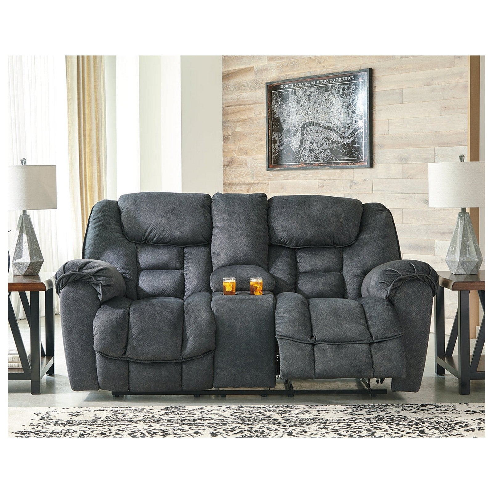 Capehorn Reclining Loveseat with Console Ash-7690294
