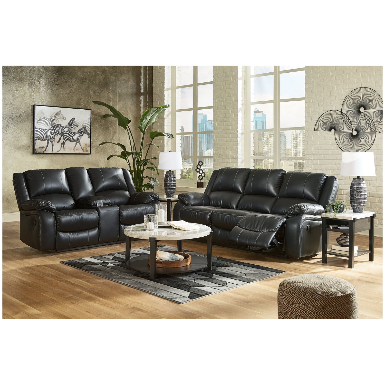 Calderwell Reclining Sofa and Loveseat Ash-77101U3