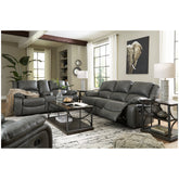 Calderwell Reclining Sofa and Loveseat Ash-77101U3