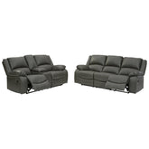 Calderwell Reclining Sofa and Loveseat Ash-77101U3