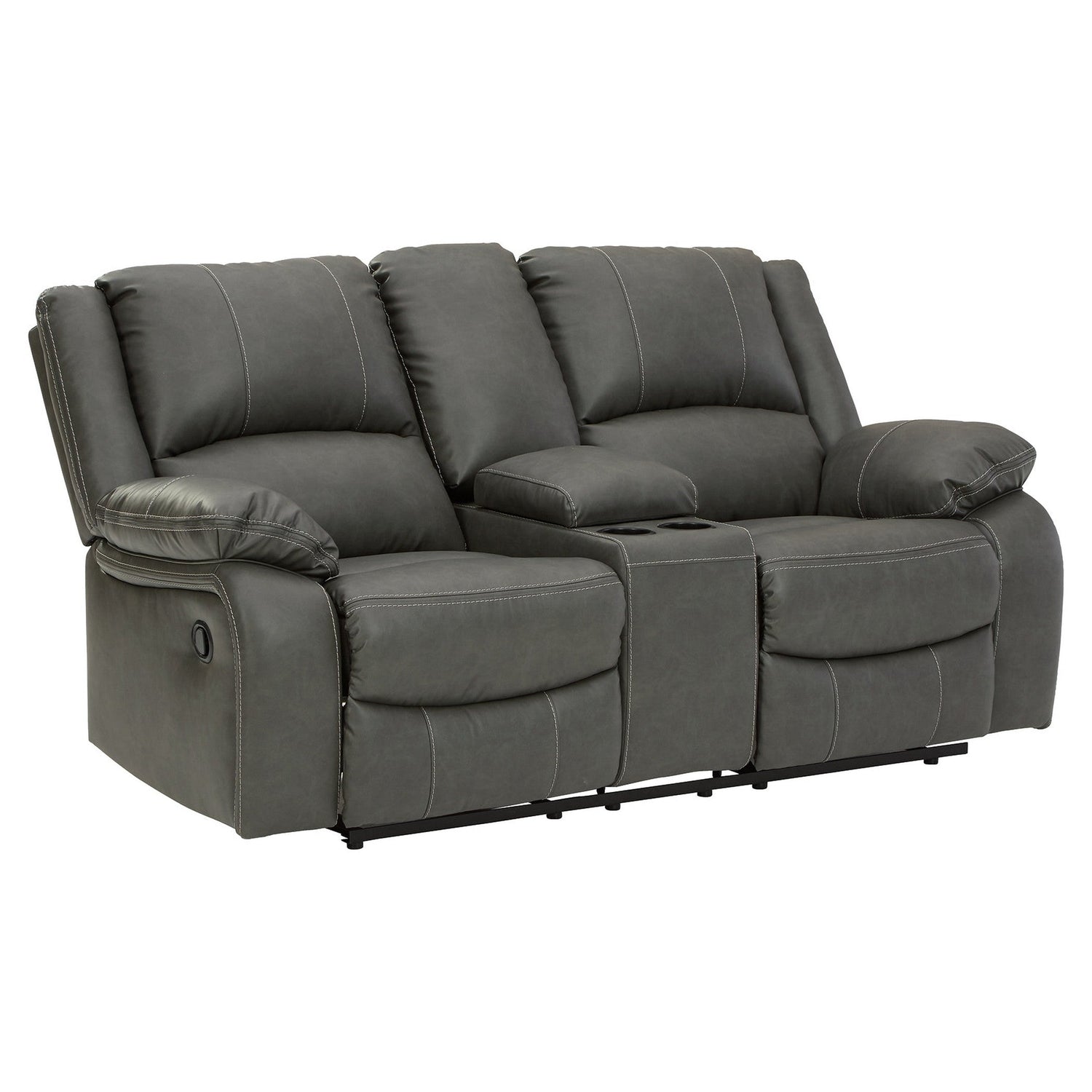 Calderwell Reclining Loveseat with Console Ash-7710394