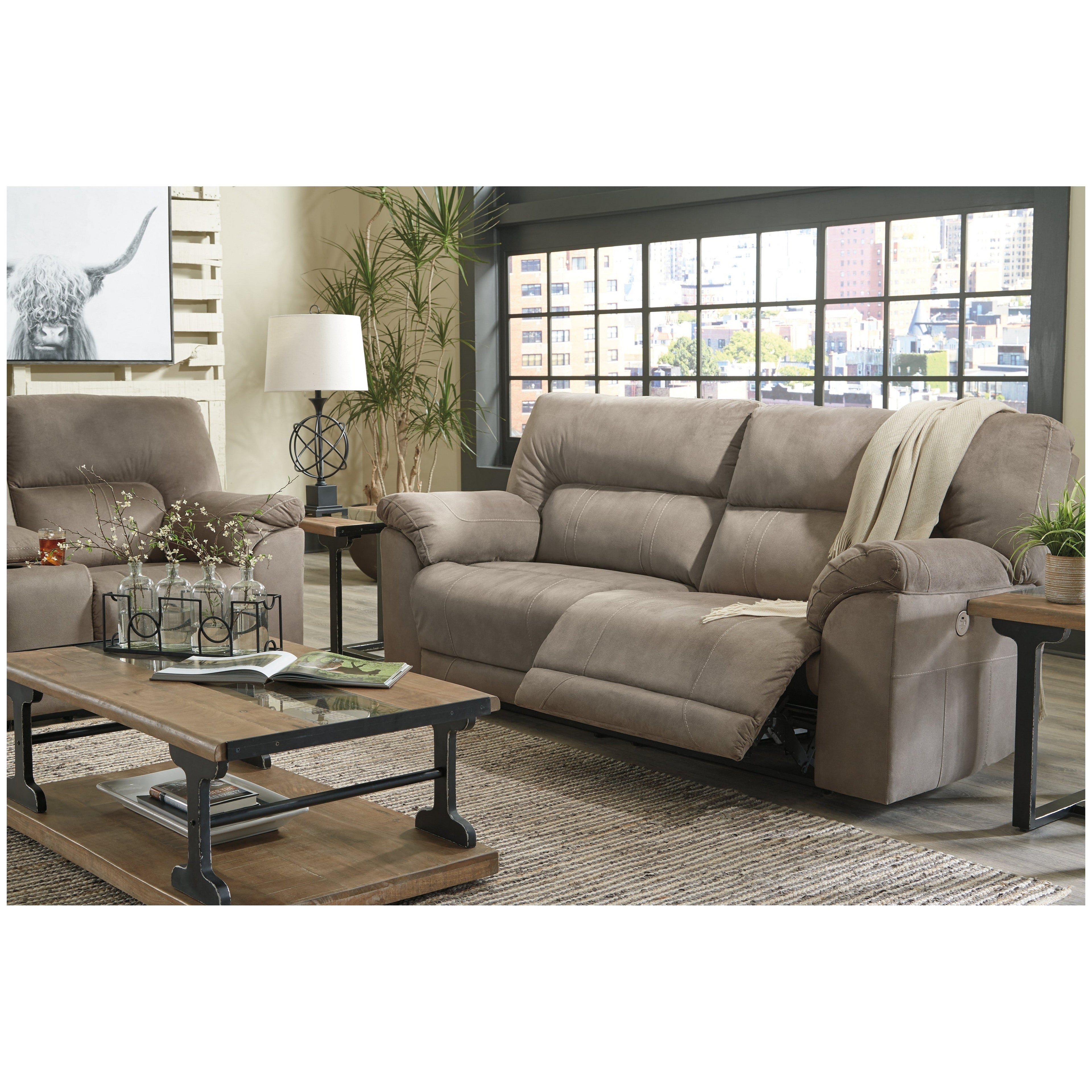 Cavalcade Power Reclining Sofa Ash-7760147