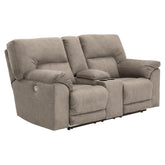 Cavalcade Power Reclining Loveseat with Console Ash-7760196