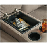 Cavalcade Power Reclining Loveseat with Console Ash-7760196