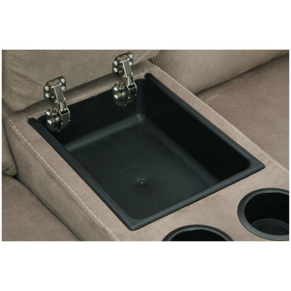 Cavalcade Power Reclining Loveseat with Console Ash-7760196