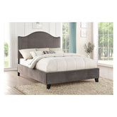 (2) QUEEN BED, GRAY FABRIC 5874GY-1*