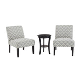 3 PC PACK - 2 CHAIRS 1 SIDE TABLE 7WC-1287GYS-3PK