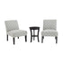 3 PC PACK - 2 CHAIRS 1 SIDE TABLE 7WC-1287GYS-3PK