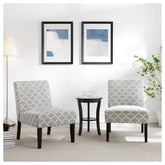 3 PC PACK - 2 CHAIRS 1 SIDE TABLE 7WC-1287GYS-3PK