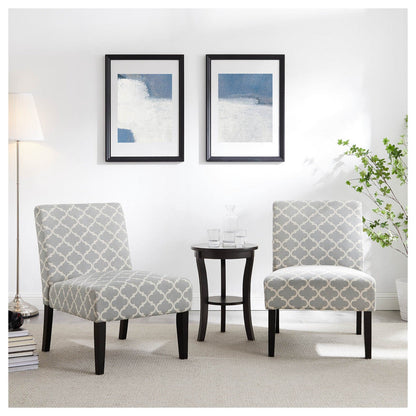 3 PC PACK - 2 CHAIRS 1 SIDE TABLE 7WC-1287GYS-3PK