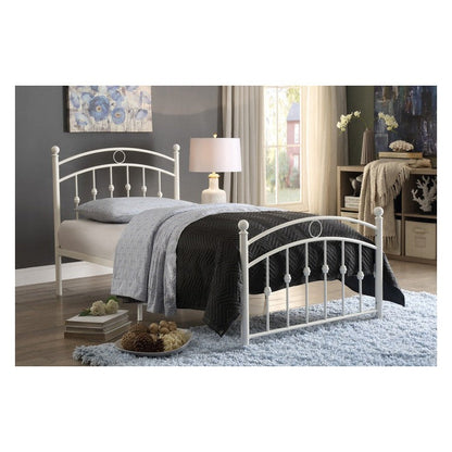 TWIN METAL PLFM BED, WHITE 2052TW-1