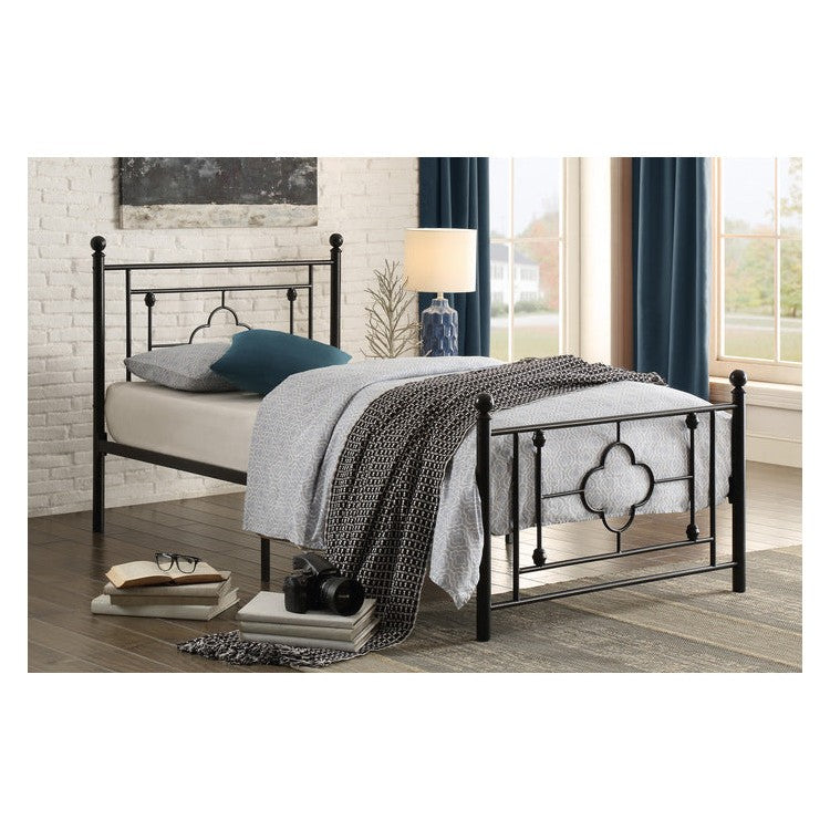 TWIN METAL PLFM BED, BLK 2051TBK-1