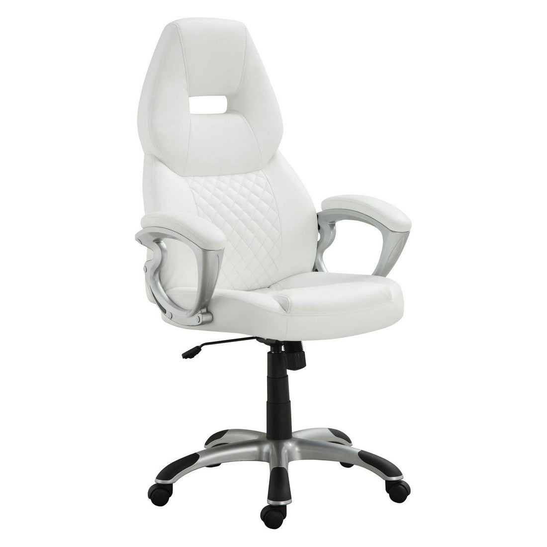 Bruce Adjustable Height Office Chair White and Silver 800150