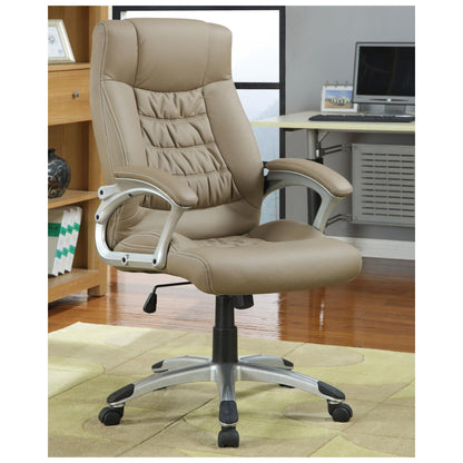 Coaster Adjustable Height Office Chair Taupe And Silver