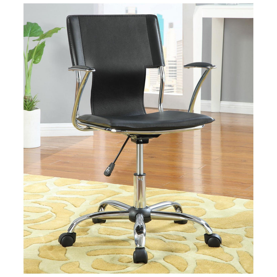 Himari Adjustable Height Office Chair Black and Chrome 800207