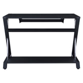 Mallet Computer Desk with Bottom Shelf Black 800222