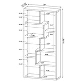 Theo 10-shelf Bookcase Cappuccino 800264