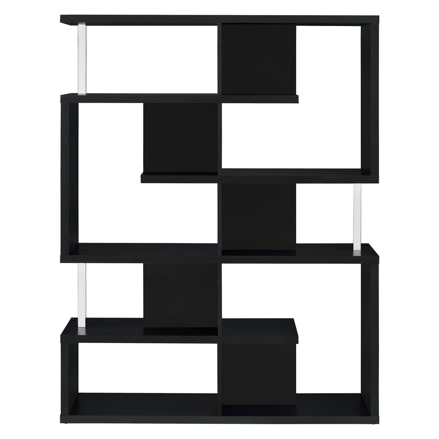 Hoover 5-tier Bookcase Black and Chrome 800309