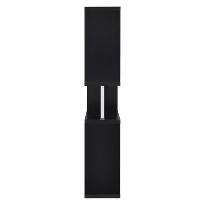 Hoover 5-tier Bookcase Black and Chrome 800309