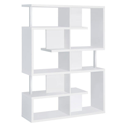 Hoover 5-tier Bookcase White and Chrome 800310
