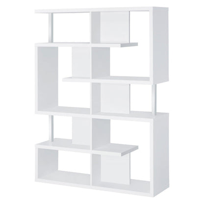 Hoover 5-tier Bookcase White and Chrome 800310