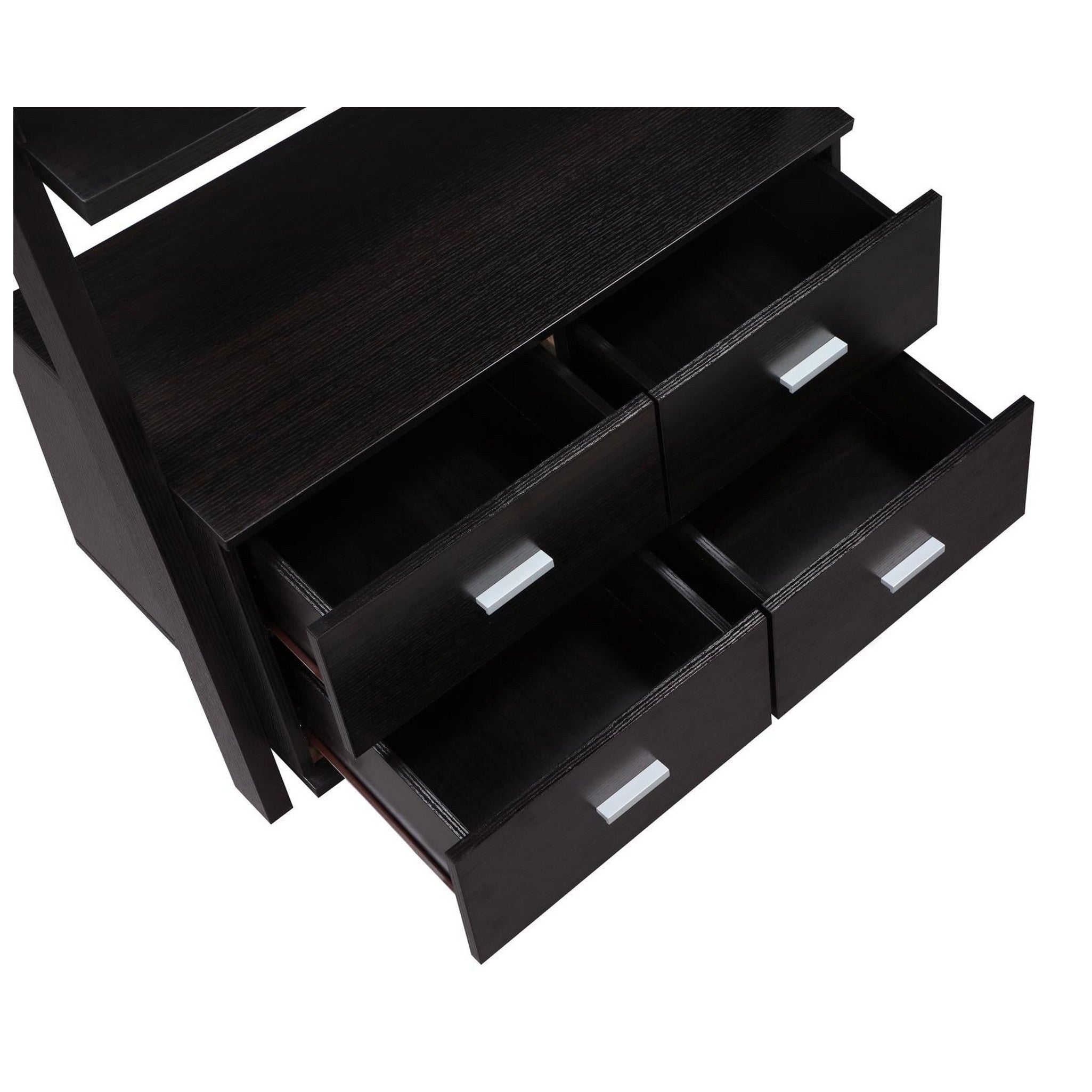 Colella 3-piece Storage Ladder Bookcase Set Cappuccino 800319-S3