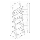 Colella 3-piece Storage Ladder Bookcase Set Cappuccino 800319-S3