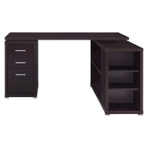 Yvette L-shape Office Desk Cappuccino 800517