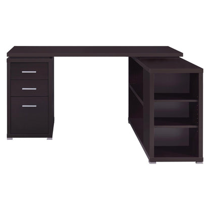 Yvette L-shape Office Desk Cappuccino 800517