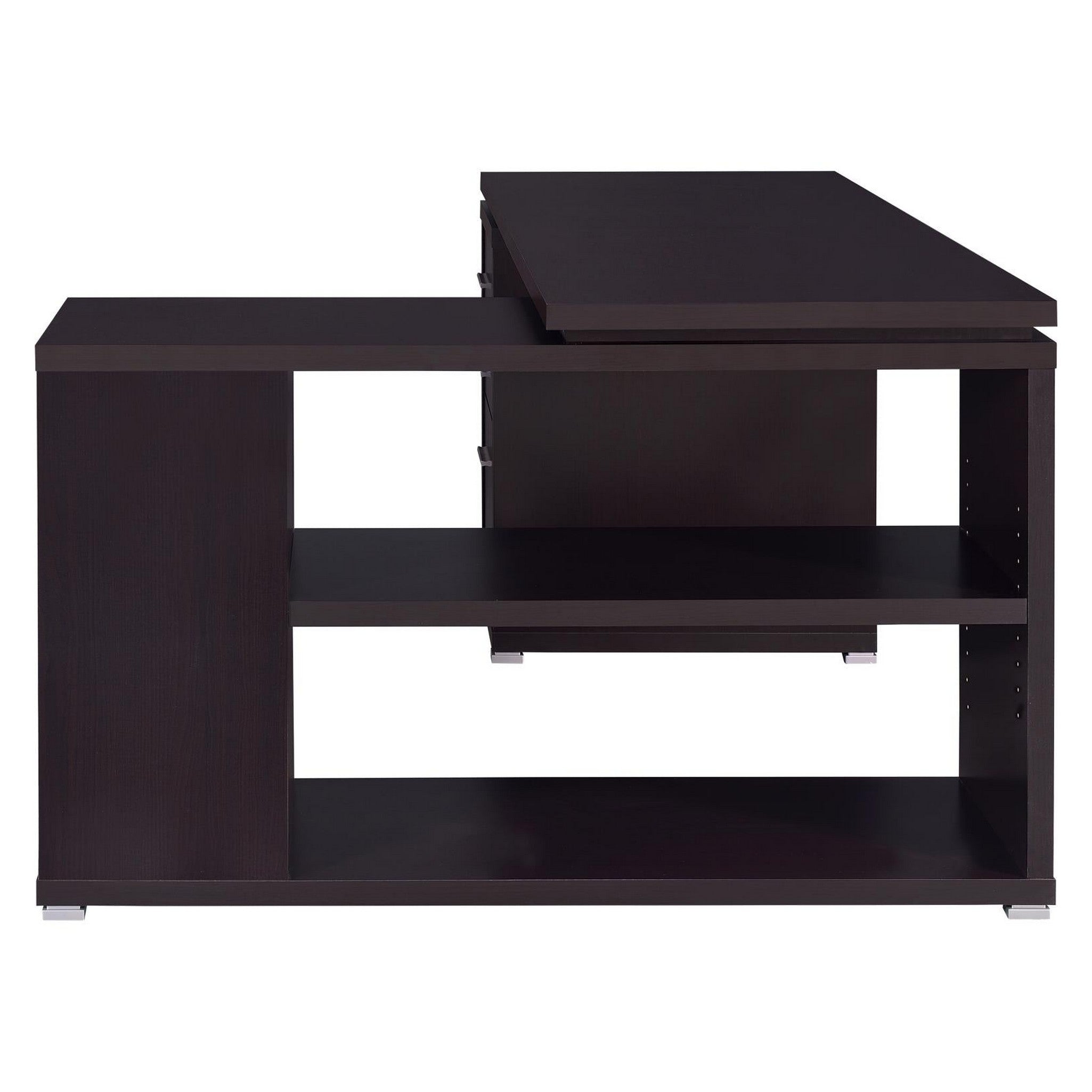 Yvette L-shape Office Desk Cappuccino 800517