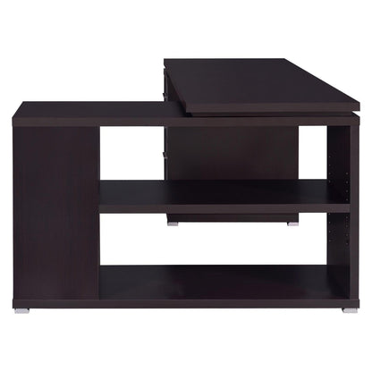 Yvette L-shape Office Desk Cappuccino 800517