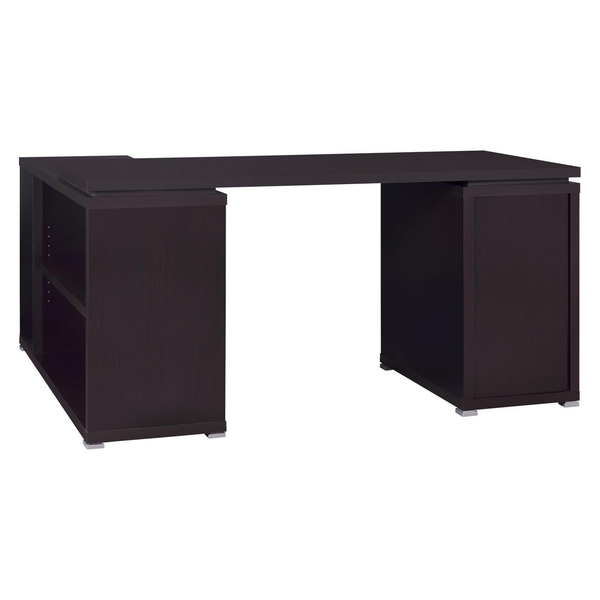 Yvette L-shape Office Desk Cappuccino 800517