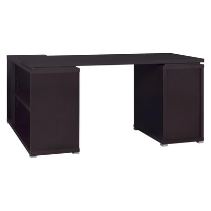 Yvette L-shape Office Desk Cappuccino 800517