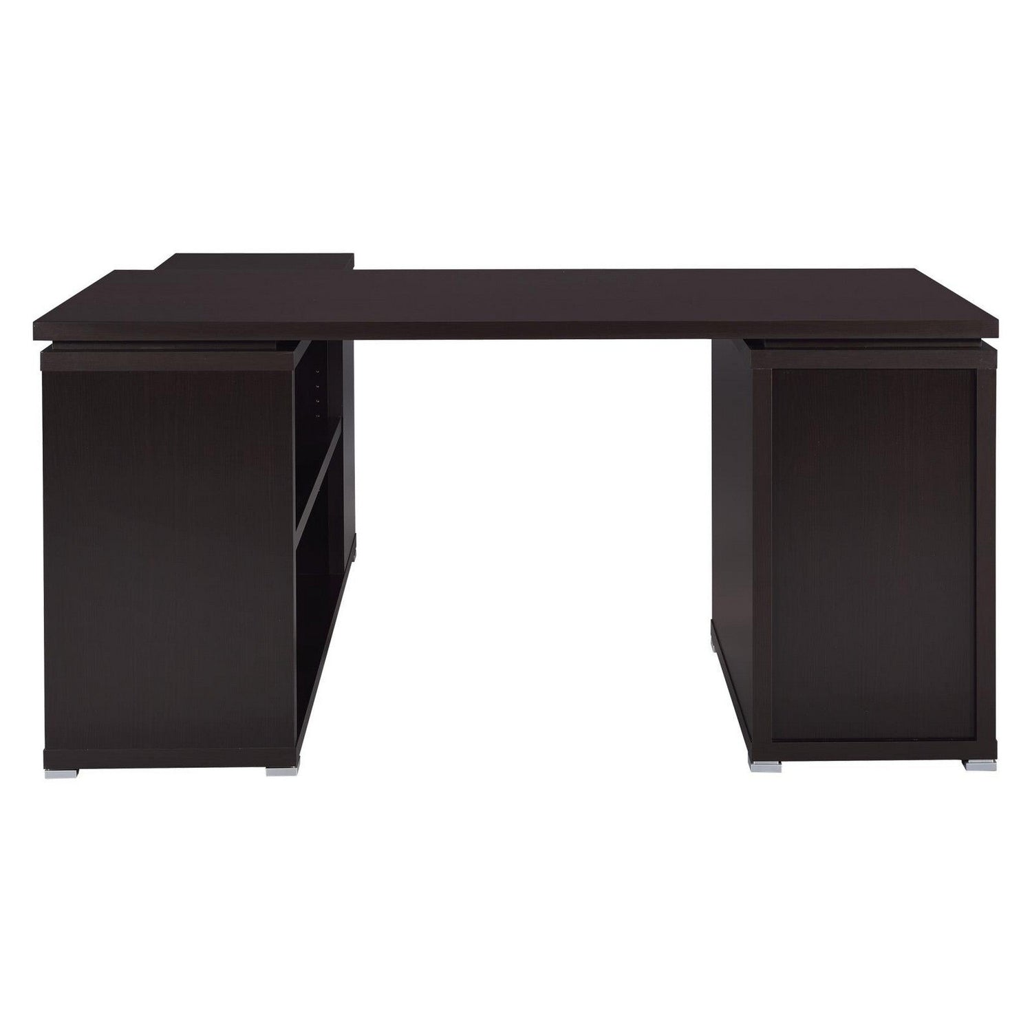 Yvette L-shape Office Desk Cappuccino 800517