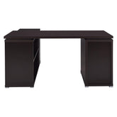 Yvette L-shape Office Desk Cappuccino 800517